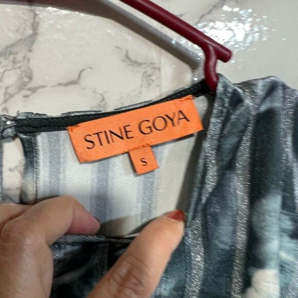 STINE GOYA VANESSA BLOUS METALIZED PEONIES Size S - Picture 11 of 15